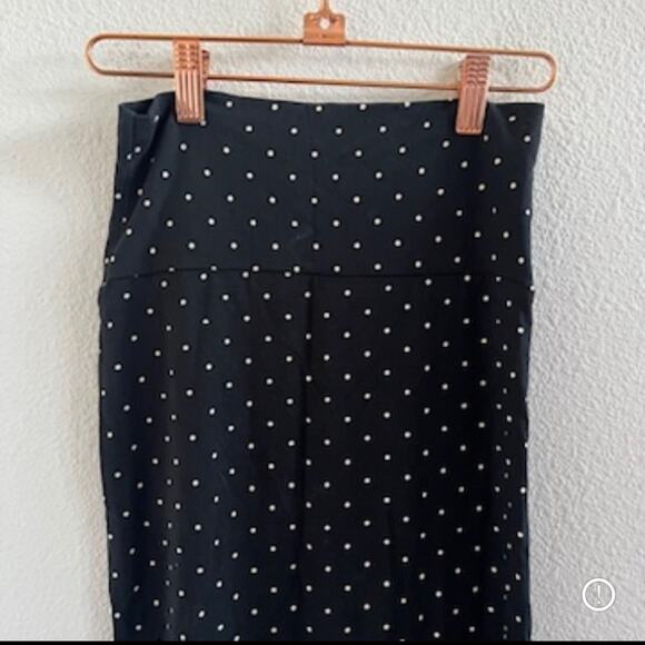 Fighting Eel Black Bodycon Skirt with Polka Dots XS - Picture 2 of 5